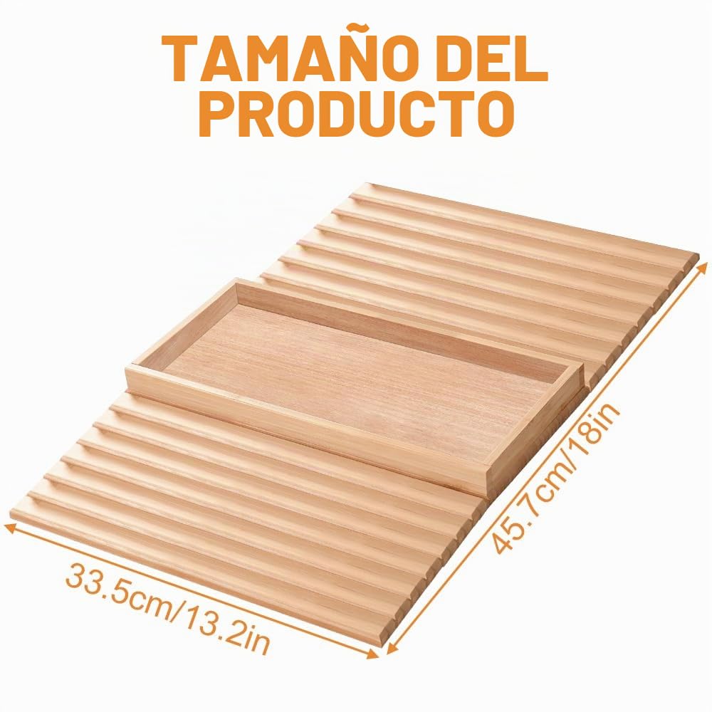 Bandeja para apoyabrazos de sofá Lighterday, bandeja de bambú plegable para sofá, bandeja antideslizante para apoyabrazos de sofá, bandeja para sillón para snacks, teléfono, bebidas y tazas
