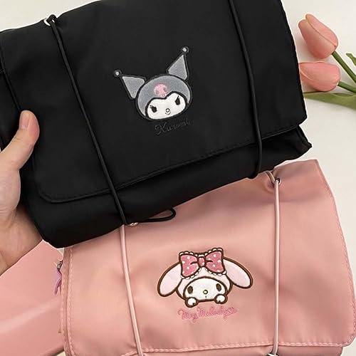 Miniatura 5 de Bolsas de maquillaje Kawaii para regalo, bonita bolsa de aseo colgante para mujeres, bolsa de maquillaje de anime con cordón, bolsa de aseo