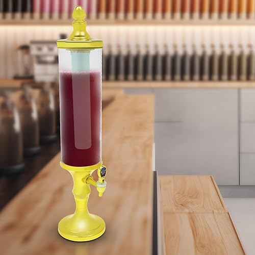 Miniatura 7 de Dispensador de torre de cerveza de 3 litros con tubo de hielo y dispensador de cerveza de mesa ligera, 3.2 cuartos de galón 102 onzas, dispensador