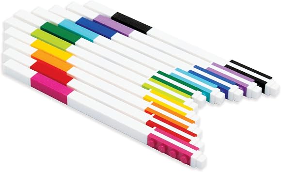 IQ LEGO Stationery 10 Pack Gel Pens (53100) | .7mm Medium Point, Back to School, Refillable