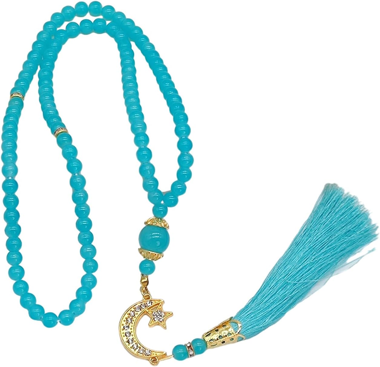 QIANZHENGHUA Rosary 99pcs Tasbih Beads Rosary Prayer Gifts For Women Men Religious Amulet 99 Count Tasbih