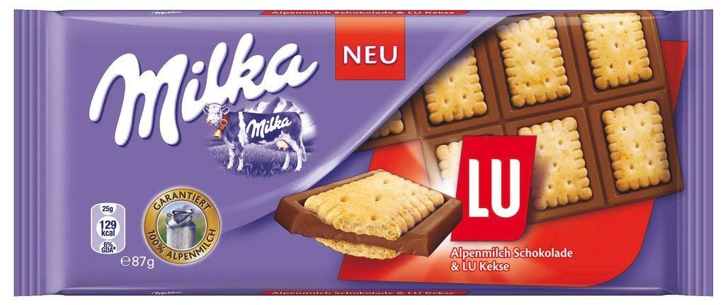 LU, Alpine Milk Chocolate & LU Kekse - 8 x 87g (Import)