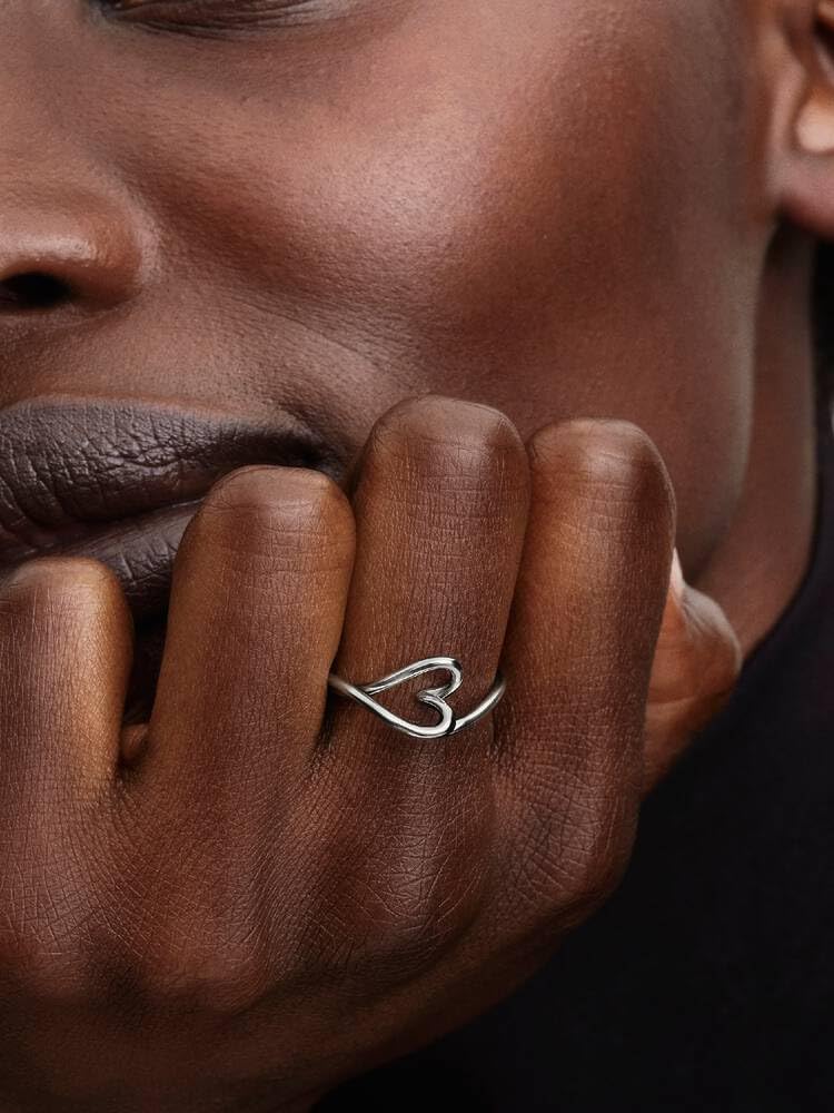PANDORA Damenring Herz Klein Silber 194361C00