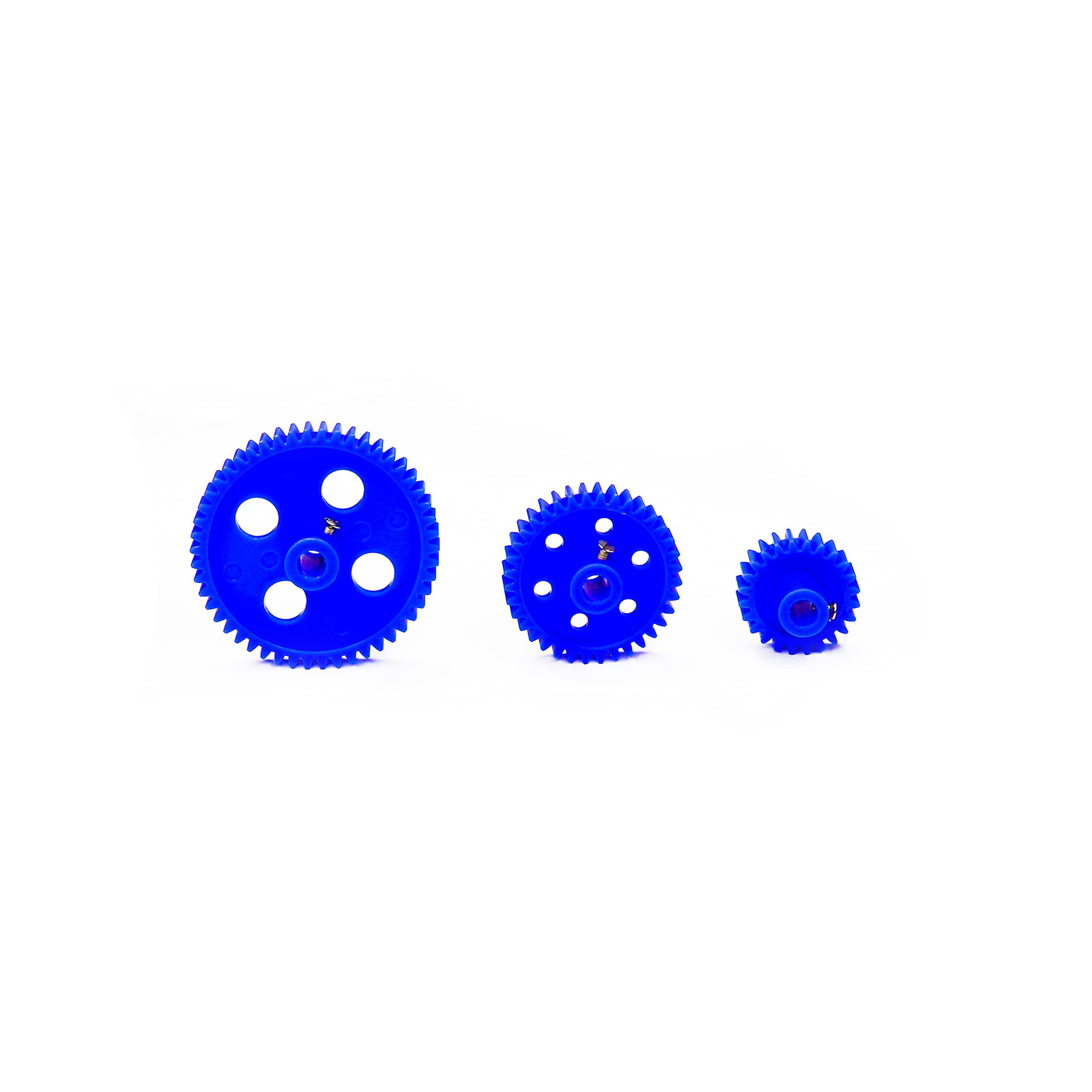 Blue Gear Plastic Wheel in For DC Motor DIY Model Toys electronic and school projects (BLUE, 3)