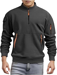トレーナー メンズ 秋服 長袖 ハーフジップ スウェットシャツ ストレッチ カジュアル おしゃれ プルオーバー ポケット多い 作業着 アウトドア カットソー 立襟 アメカジ トップス 大きいサイズ 春服 冬服 スポーツ