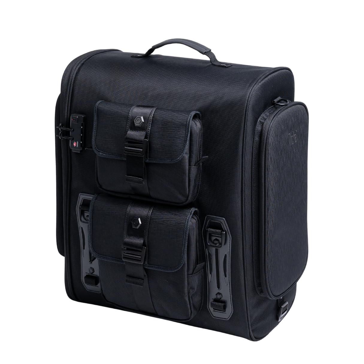 Niche Back Seat/Sissy Bar Street Motorcycle Tail Bag-65L, Travel Luggage with Waterproof Rain Cover, Tall Rack Bag with TSA-Number Lock and Zipper Closure (NMO-2304)