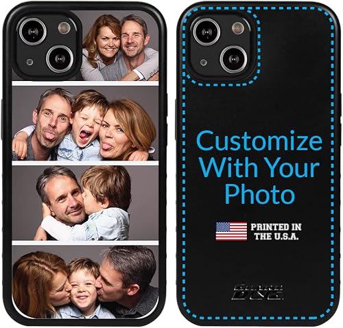 Miniatura 7 de Guard Dog Funda personalizada para iPhone 13 Mini, foto personalizada, haz tu propia funda híbrida protectora (negronegro)