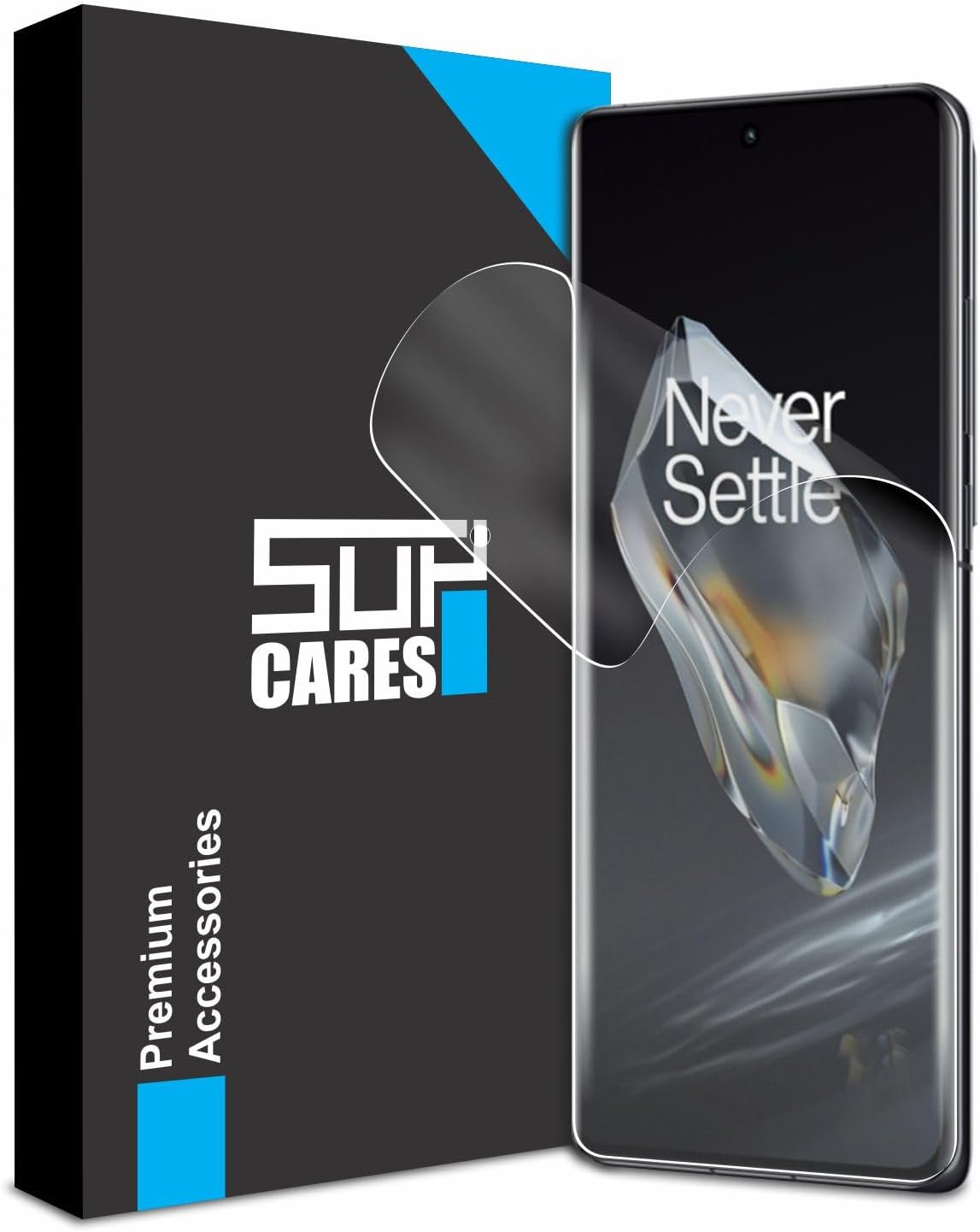 SupCares TPU Anti Glare Matte Unbreakable Membrane Full Screen Protector For OnePlus 12, OnePlus 13 and Oppo Find X7 Ultra (6.82 Inch) With Easy Self Installation Kit | Fingerprint Working