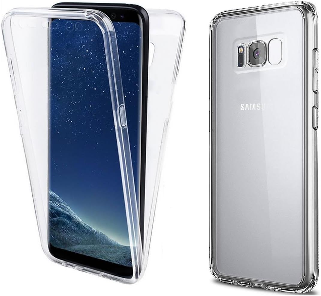 NWNK13 Samsung Galaxy S8 Clear Soft Slim Shockproof 360 Degrees Protective Front and Back Full Body Case Co