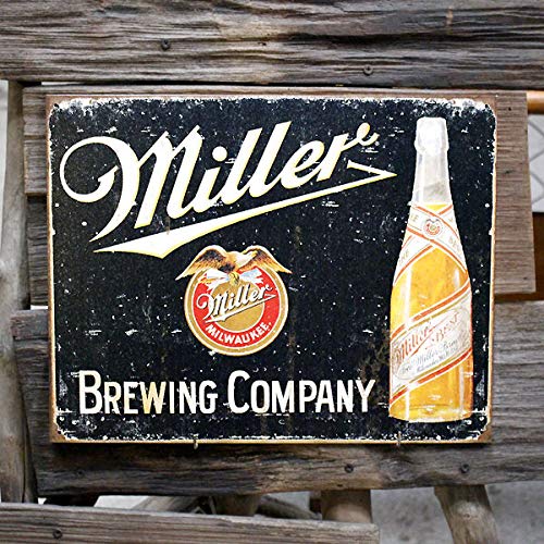 U.S.A vintage MILLER BEER ミラービール サイン看板 アメリカ製 サイン◇Miller ミラー ビール◇ブリキ看板 プレート