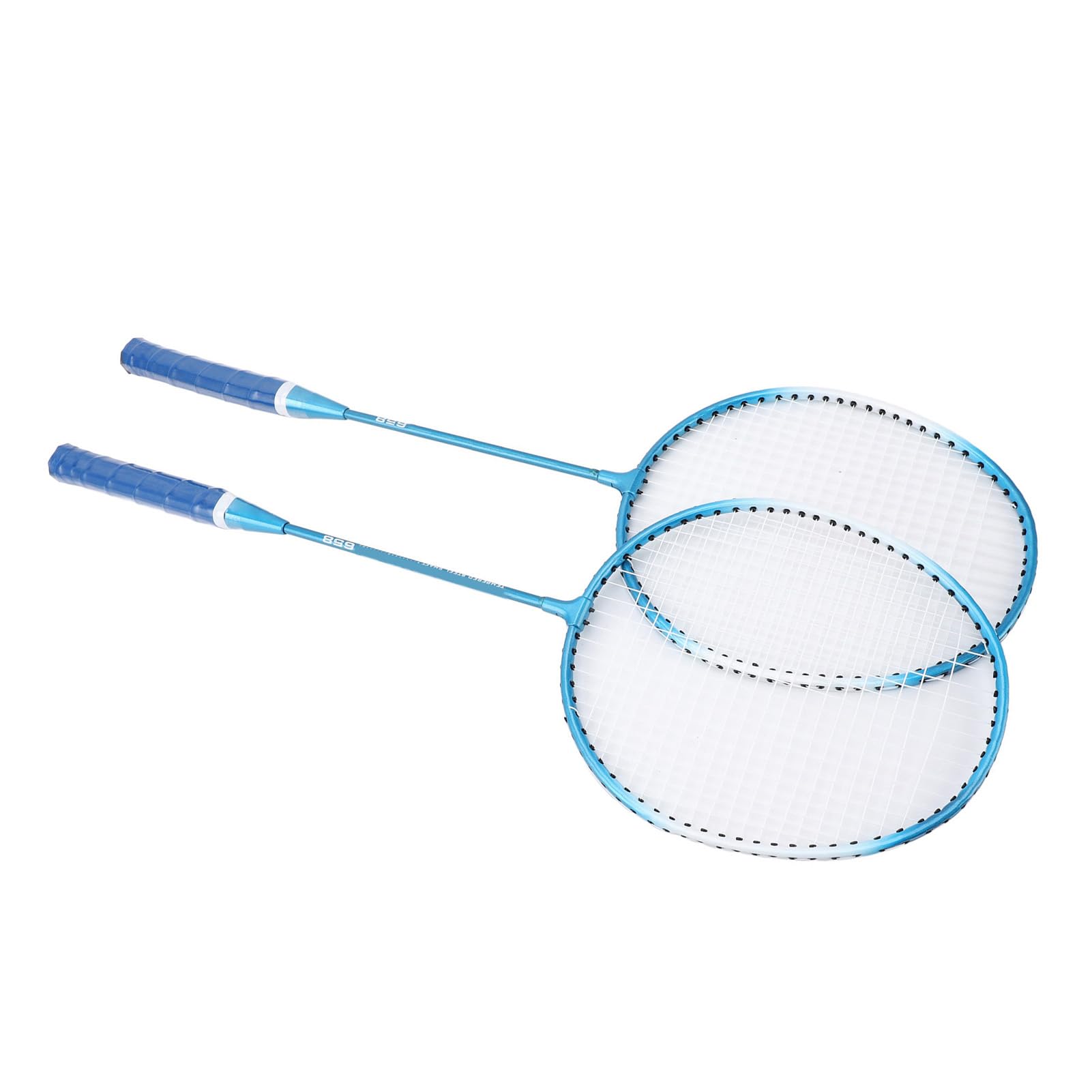 Set da Badminton Racchette Premium in Lega di Ferro con 3 Volani per il Divertimento in Famiglia di Tutte le età (BLUE)