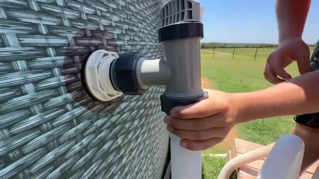 15ft 1.5 Inch Pool Hose For Above Ground Pools – EVA Replacement Filter Hose With Fittings (Blue)