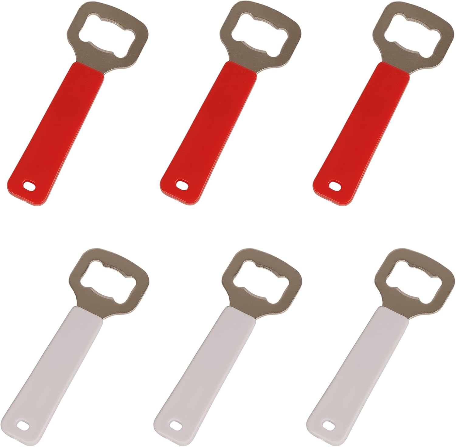 6 abridores de botellas de cerveza, abrebotellas simples de acero inoxidable para cocina, bar y restaurante, herramientas de fiesta de boda