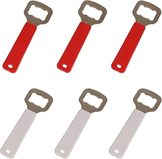 6PCS Beer Bottle Opener, Simple Stainless Steel Bartender Bottle Openers for Kitchen, Bar, and Restaurant Wedding Party Tools, Veefos