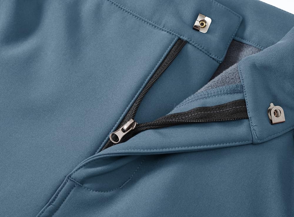 donhobo Pantalon d'hiver pour femme - Doublure polaire - Coupe-vent - Chaud - En softshell épais - Imperméable - Extérieur - Pantalon fonctionnel