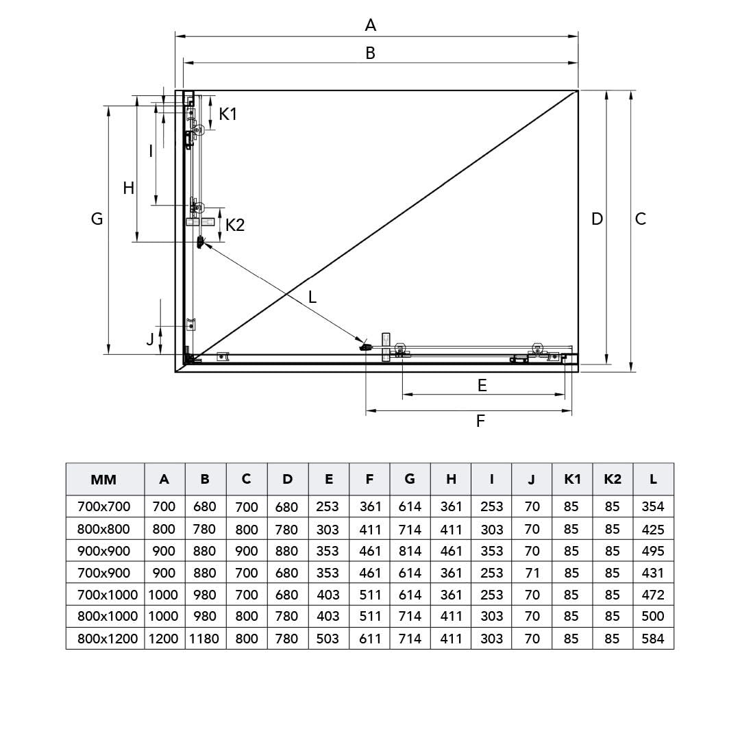 Kiamami Valentina - Box Doccia 70x90 cm, Cabina Doccia Rettangolare con Profilo Nero in Cristallo Trasparente 6 mm, Vetro Doccia Scorrevole Ideale per Arredamento Bagno, Linea City