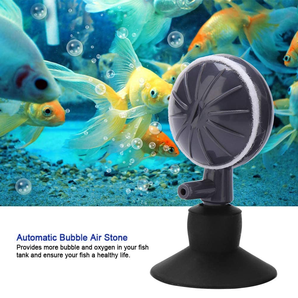 WANGCL Lot de 2 pierres à air à bulles - Disque rotatif - Diffuseur d'oxygène réglable - Pompe d'aération avec ventouses pour aquarium - Pompe hydroponique