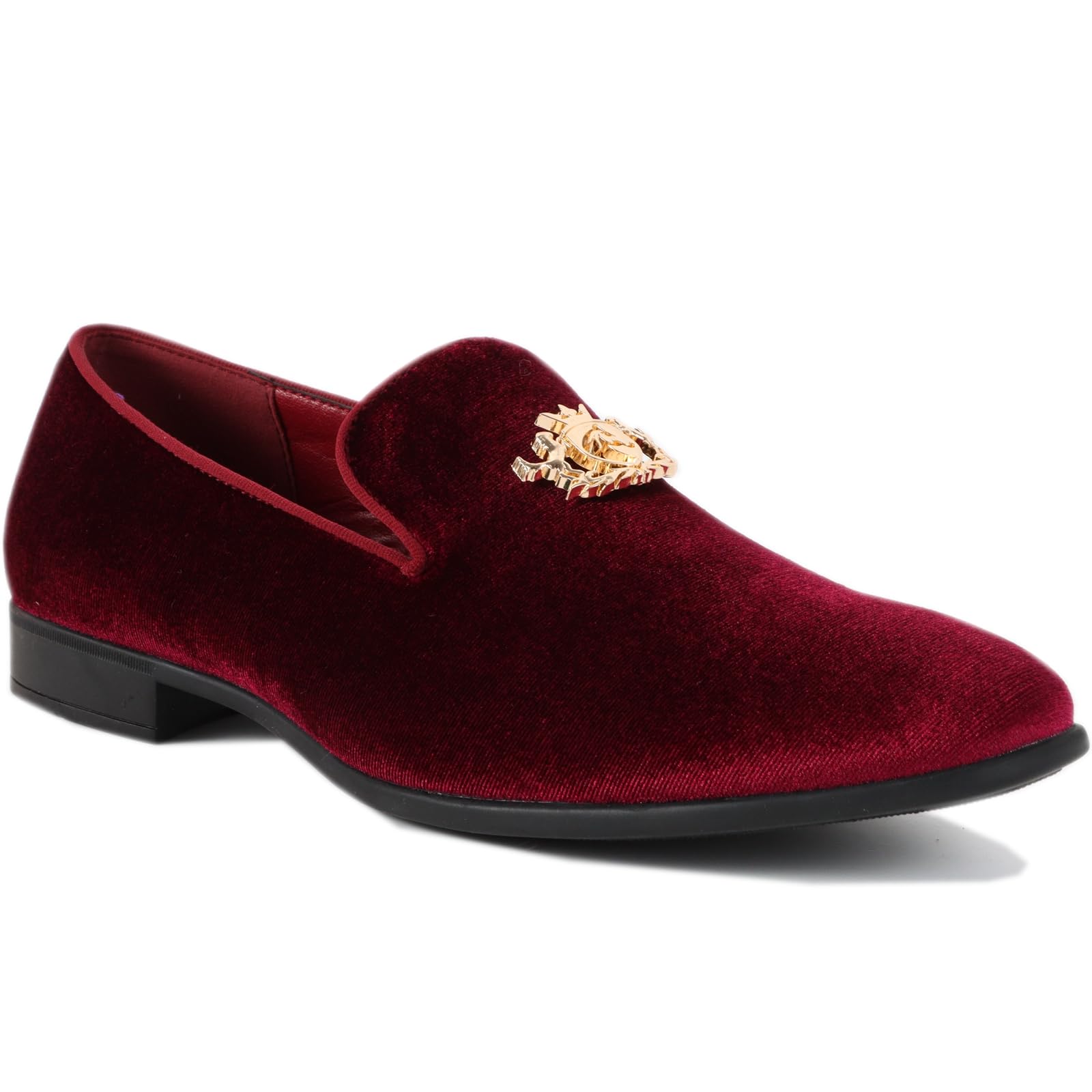 Cenprmon Men's Multiple Colors Penny Slip-on Velvet Loafer Cushioned Suede Tuxedo Dress Shoes Luxurious Smoking Slipper Party Prom Wedding Shoes