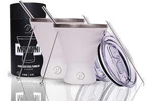 Double Wall Stainless Steel Cream Martini Glass