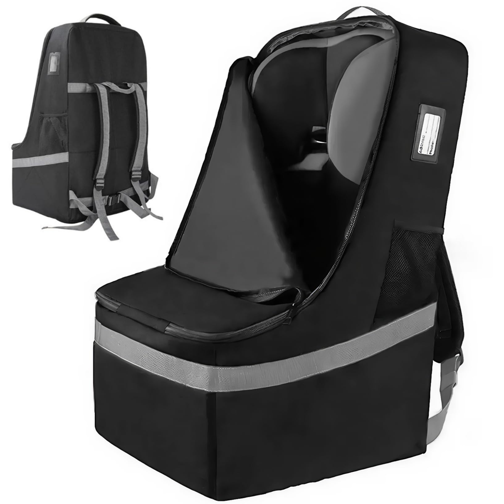 Sac de voyage pour siège de voiture, sac voyage pour siège voiture, 18 x 18 x 28 pouces, imperméable, grand avec sangles à dos rembourrées pour les essentiels bébé