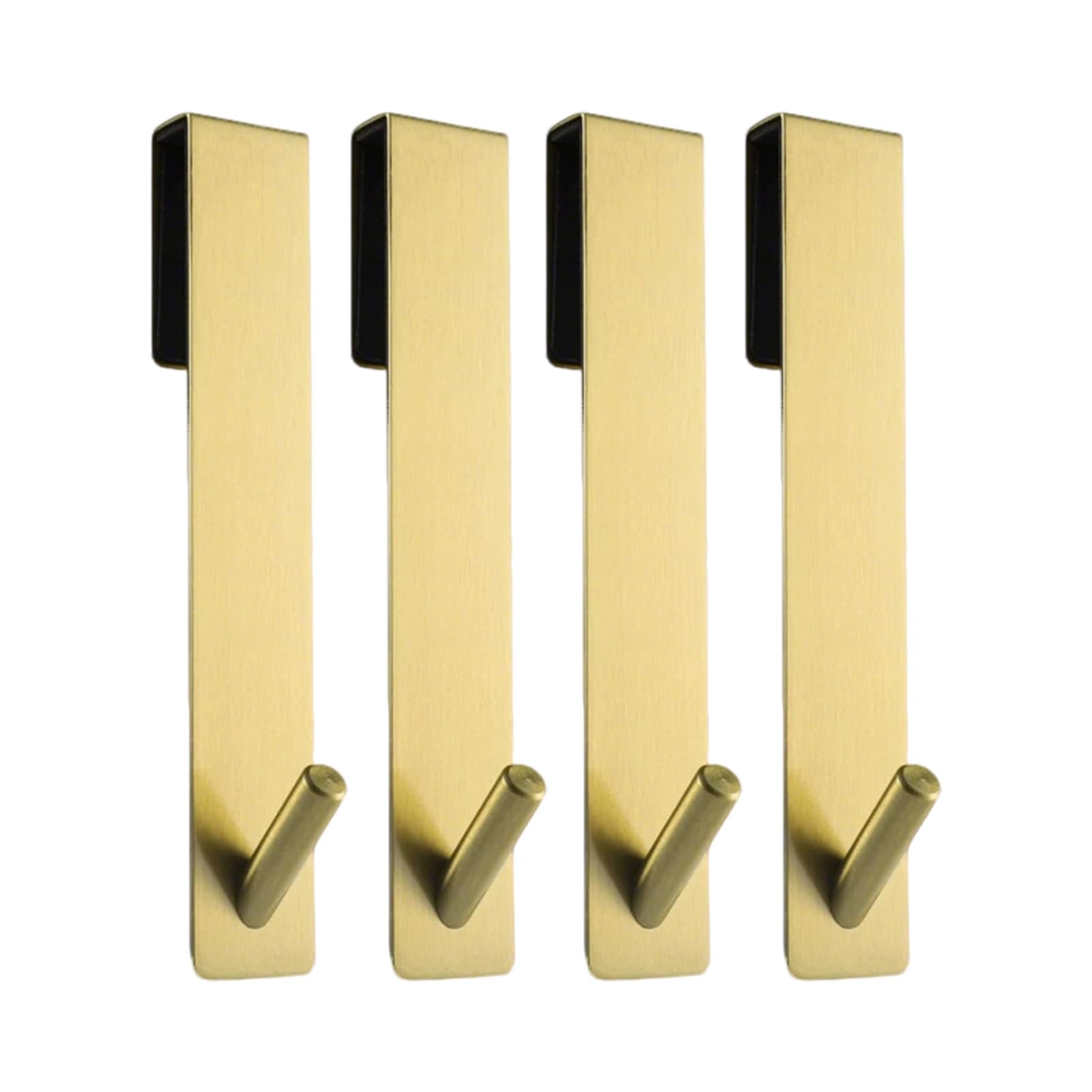 KMDZDZGS Glass Shower Towel Hook, Stainless Steel Overdoor Shower Hooks Hanger, No-Drilling Towel Rail Hook, Frameless Glass Shower Door Hooks for Hanging Bath Towels Bathrobes Coat (Gold / 4PCS)