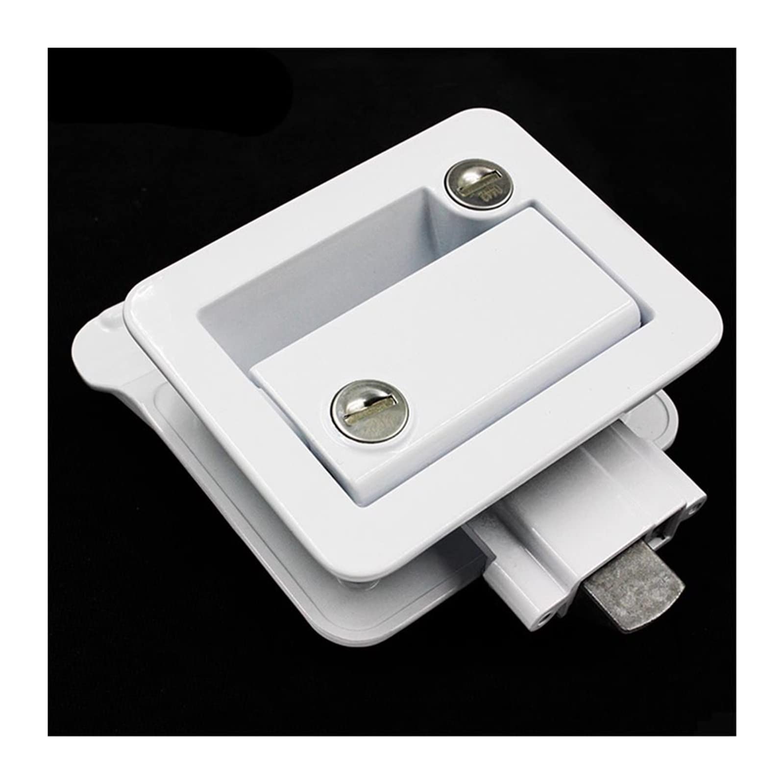 Manija de cerradura de puerta de entrada de coche Camper con llaves, Kit de seguridad, cerradura de puerta interna y externa de aleación Azusa for remolque antirrobo ( Color : White B , Size : 1 )