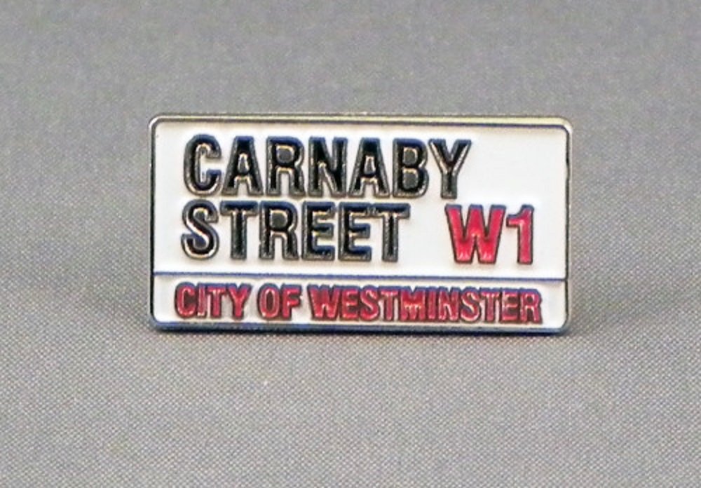 Metal Enamel Pin Badge Brooch Carnaby Street London