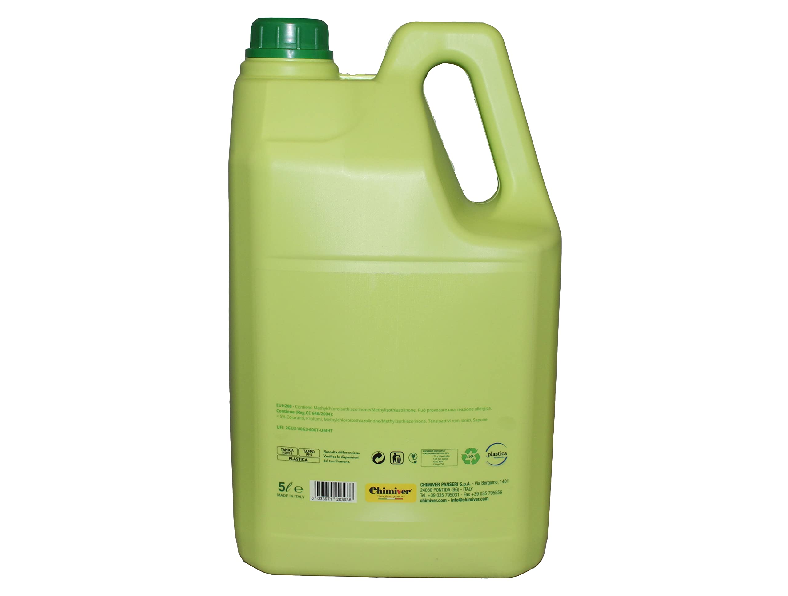 Chimiver CLEAN PANDA - Detergente Lava Pavimenti al Profumo di Agrumi Certificato ECOLABEL. Per Tutte le Superfici! | Flacone in plastica riciclata da 5L