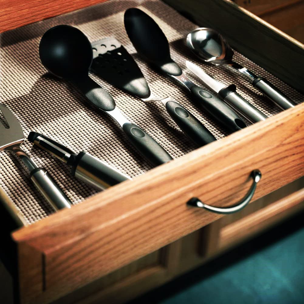 Moyishi Non-Slip Rug Pad Multipurpose Thick for Hardwood Floors Car Trunk Mats Shoe Mats Drawer Pad Black 24x78 — view 6