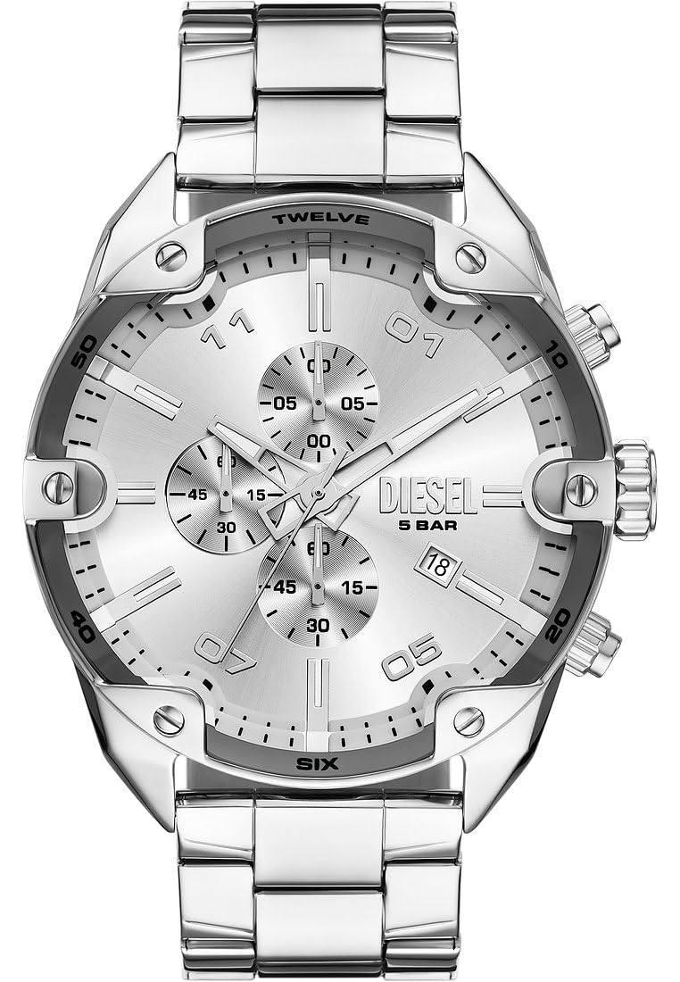 Diesel Men's Analog Quartz Watch with Stainless Steel Strap DZ4677