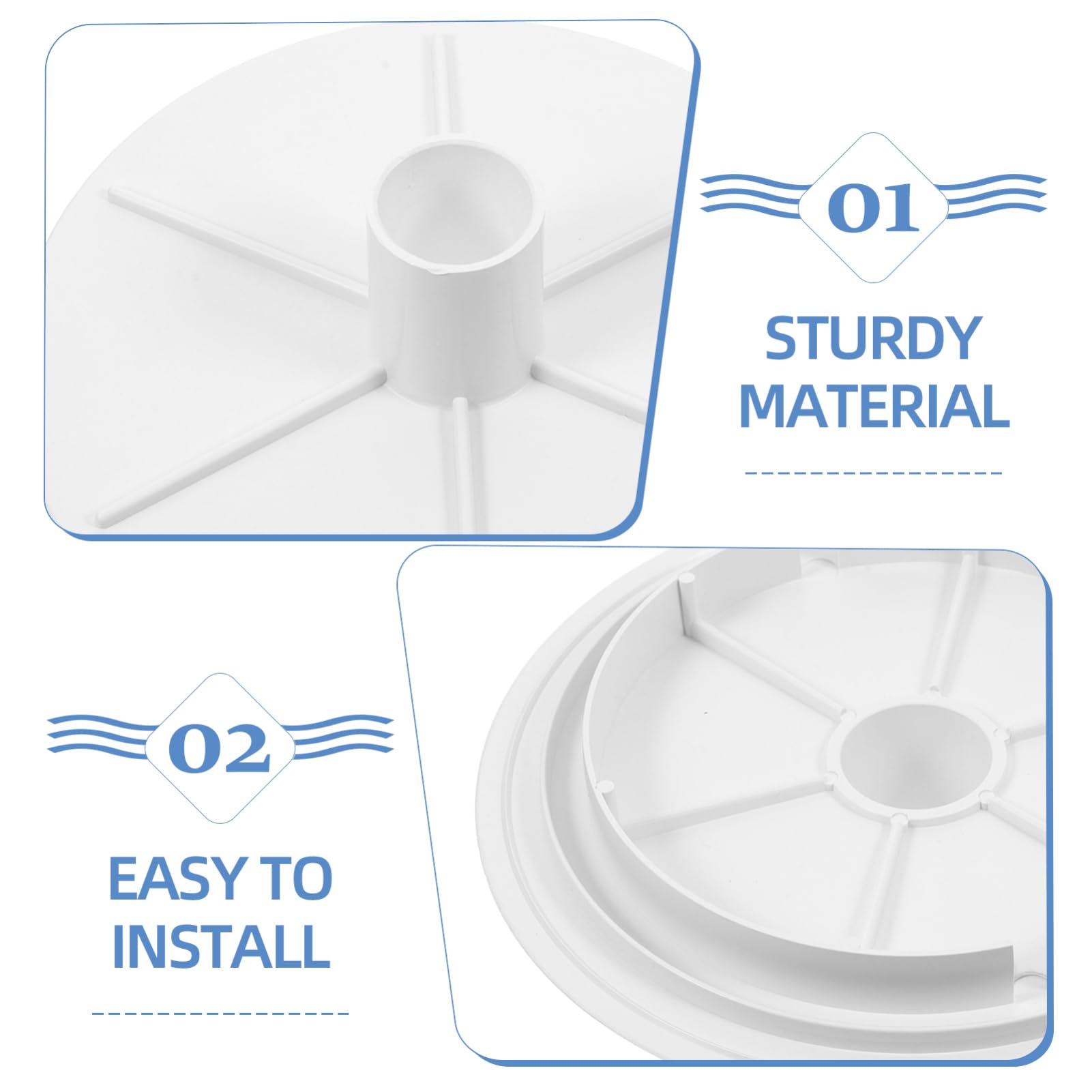 TOYANDONA 5 Pièces Plaque Adaptation pour Skimmer de Piscine Couvercle pour Aspirateur de Piscine Accessoire Compatible avec Skimmers Inground pour Entretien de