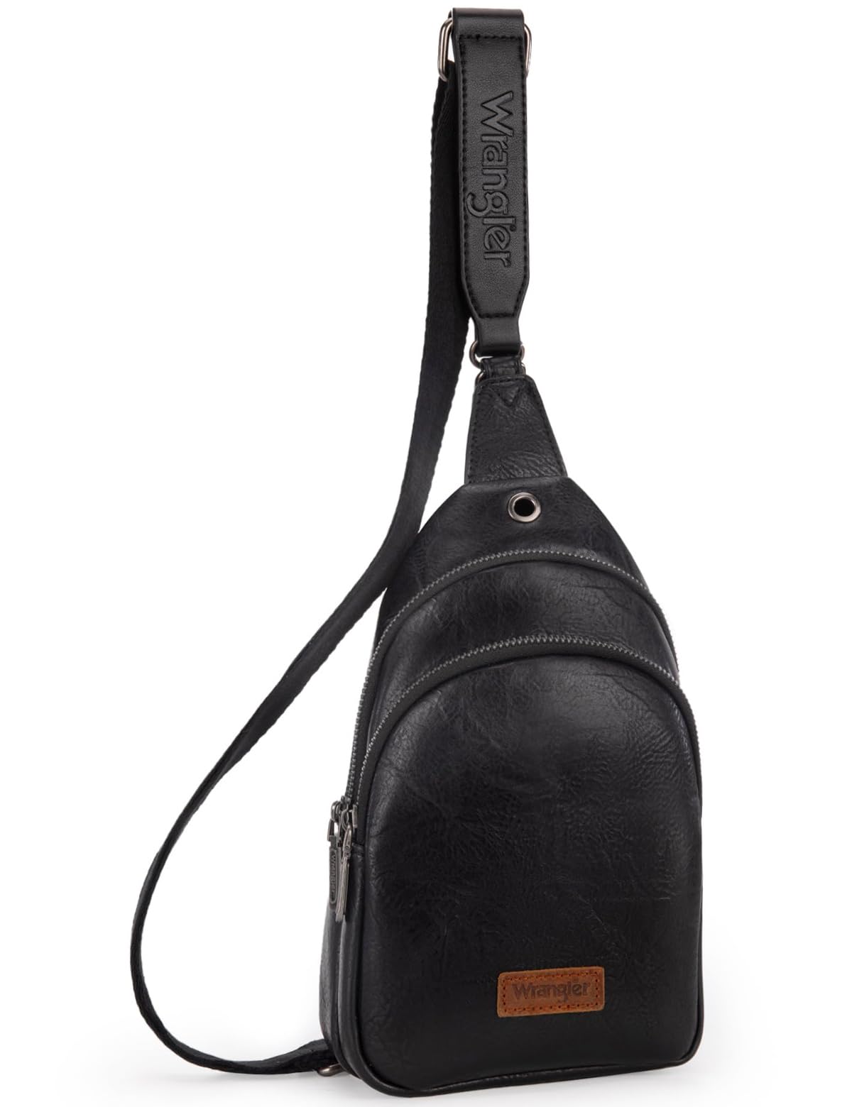Wrangler Small Sling Bag for Women Leather Crossbody Bags Purse Fanny Packs