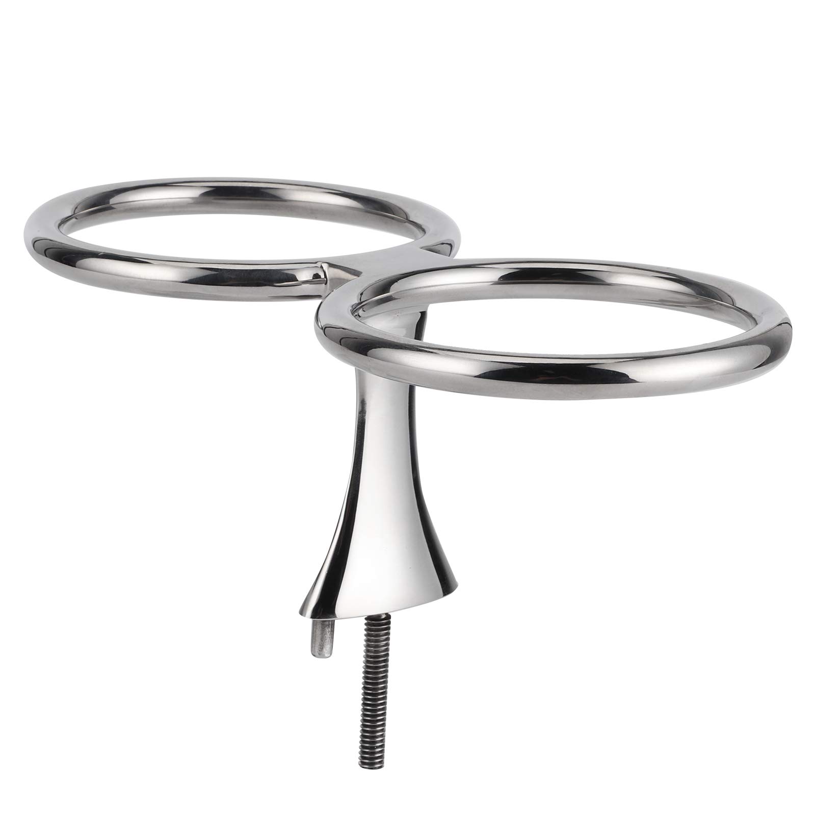 Porte-gobelet à double anneau en acier inoxydable 316 pour bateau, yacht, voiture, camping-car