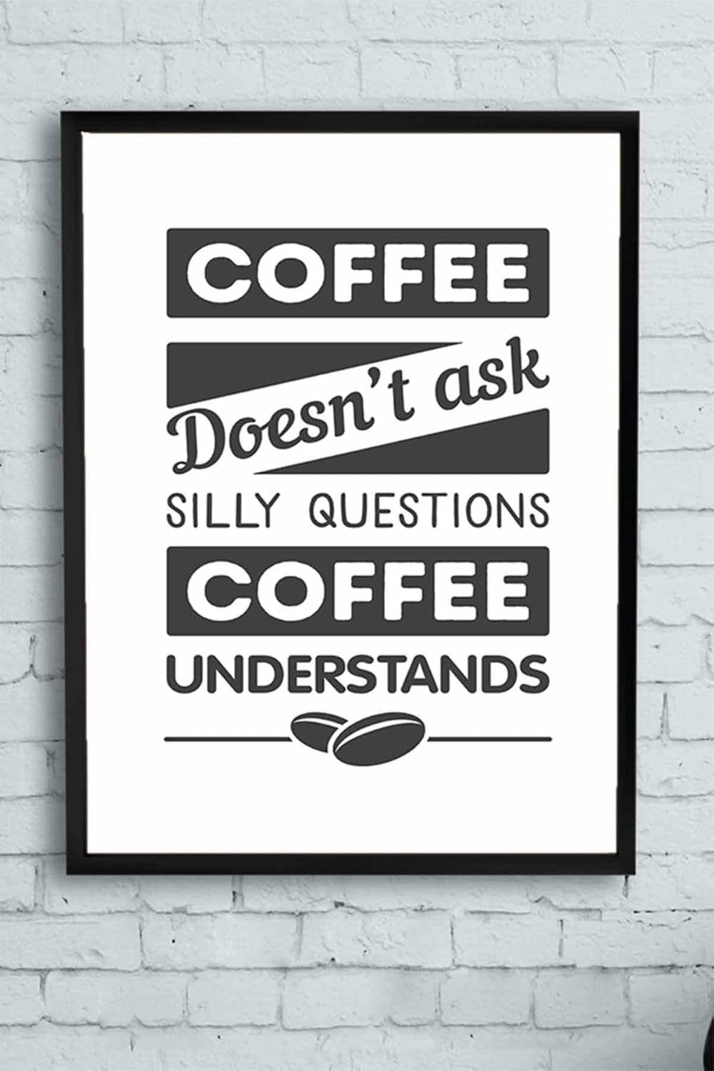Postermanya (pster14559) Coffee Unterstands Kahve Mutfak Çerçeveli Tablo 40 x 50