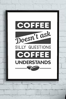 Postermanya (pster14559) Coffee Unterstands Kahve Mutfak Çerçeveli Tablo 40 x 50