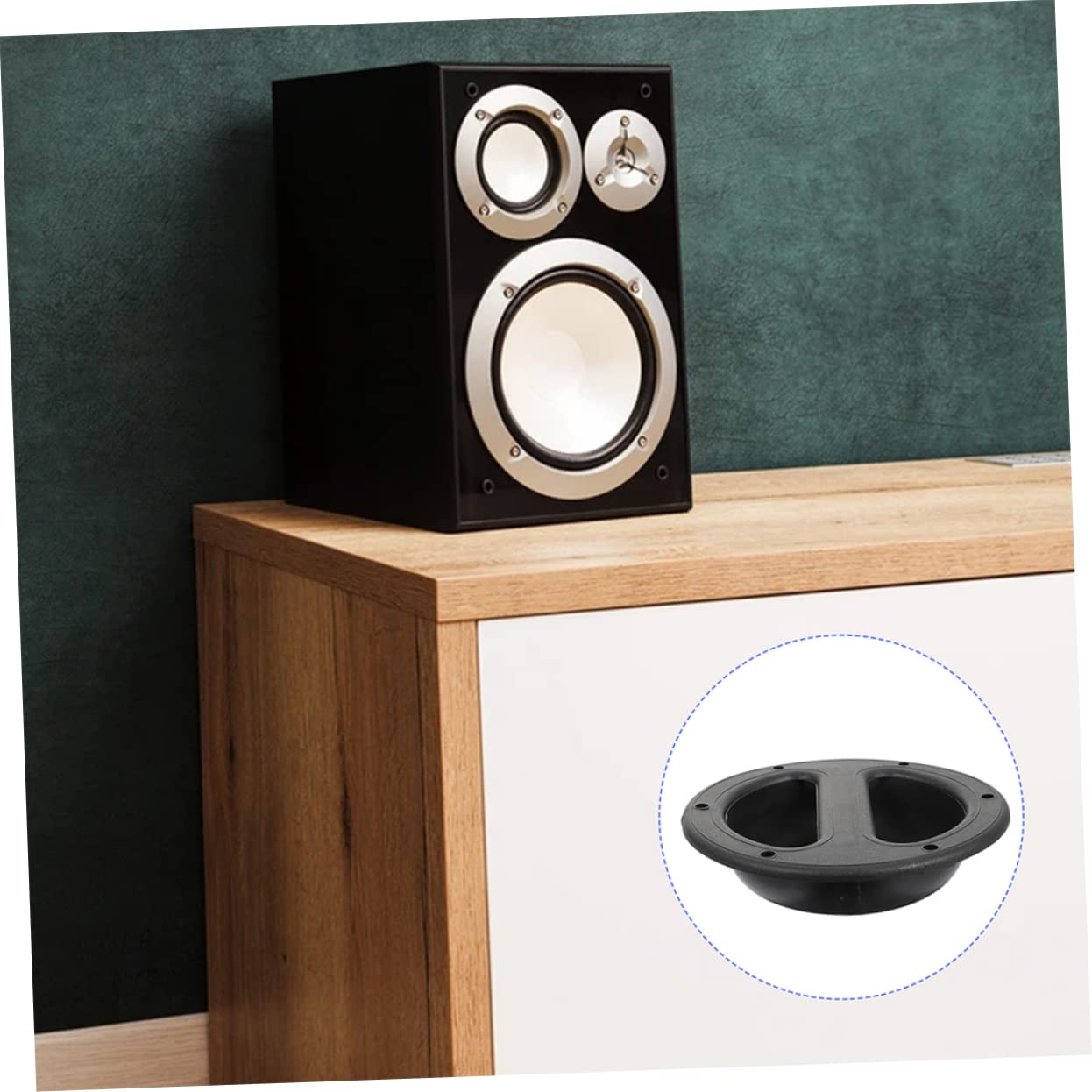 SHINEOFI Maniglia Dell'altoparlante Audio 8 Pezzi Abs Nera 146x38 Mm Rotonda Bordi Lisci per Rialzo Casse Acustiche e Accessori Casse Acustiche da Lavoro