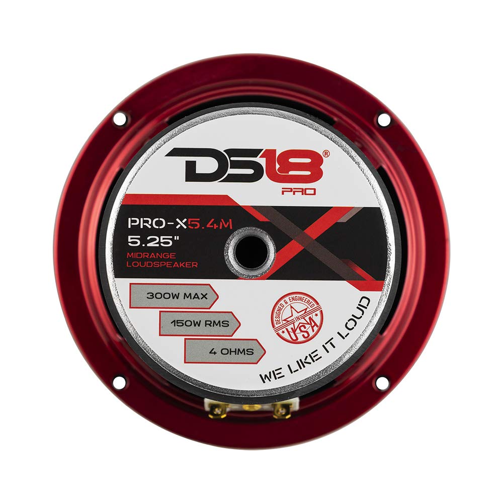 DS18 1 MIDRANGE PRO-X5.4M altoparlante da 13 cm 130 mm 5,25" di diametro 150 watt rms e 300 watt max 4 ohm sensibilità di 93 db auto, 1 pezzo