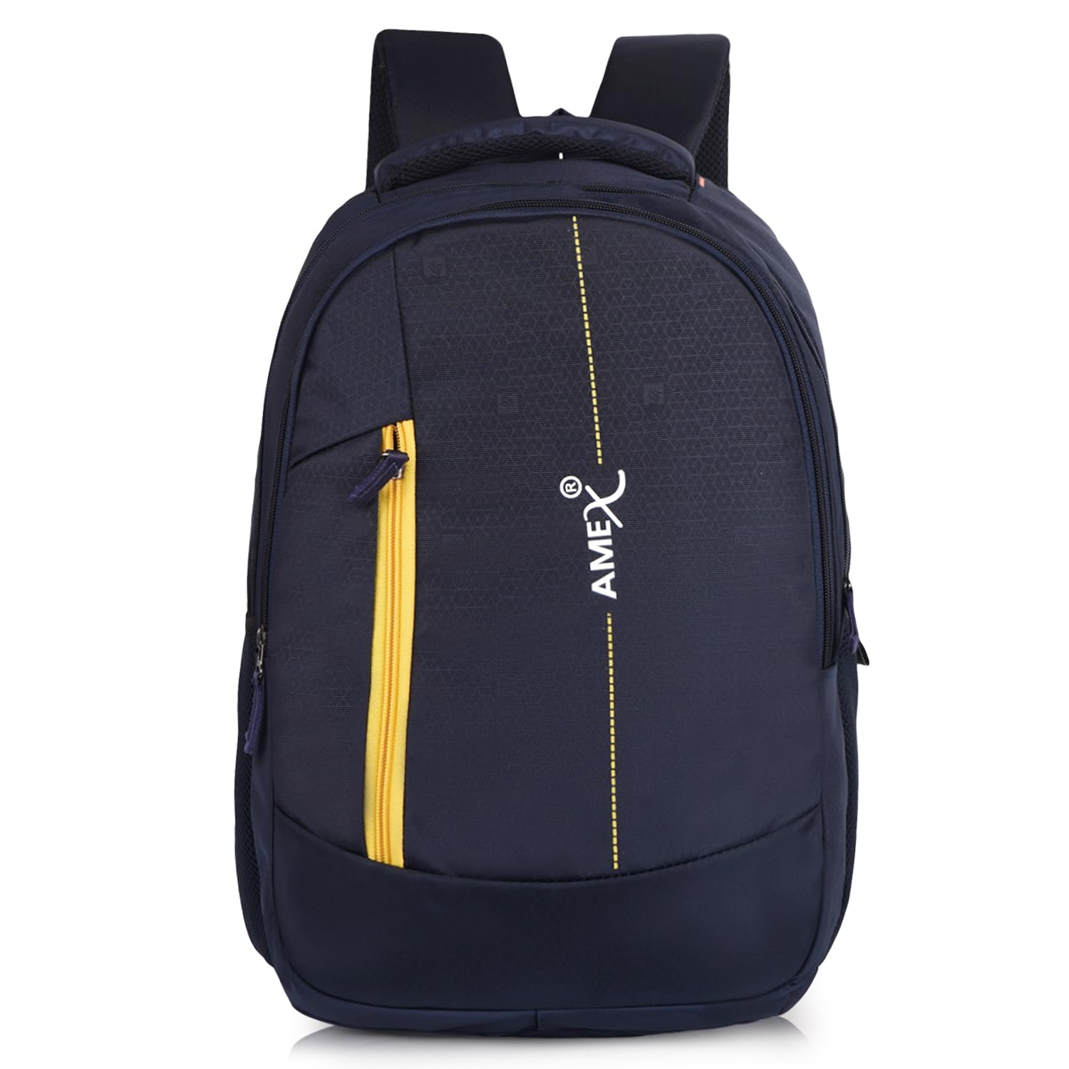 AMEX Laptop Backpack | Ergonomic Comfort with Padded Shoulder Straps | Multiple Organizational Compartments | Secure Padded Laptop Sleeve for Devices Up to 17 Inches (Navy Blue)