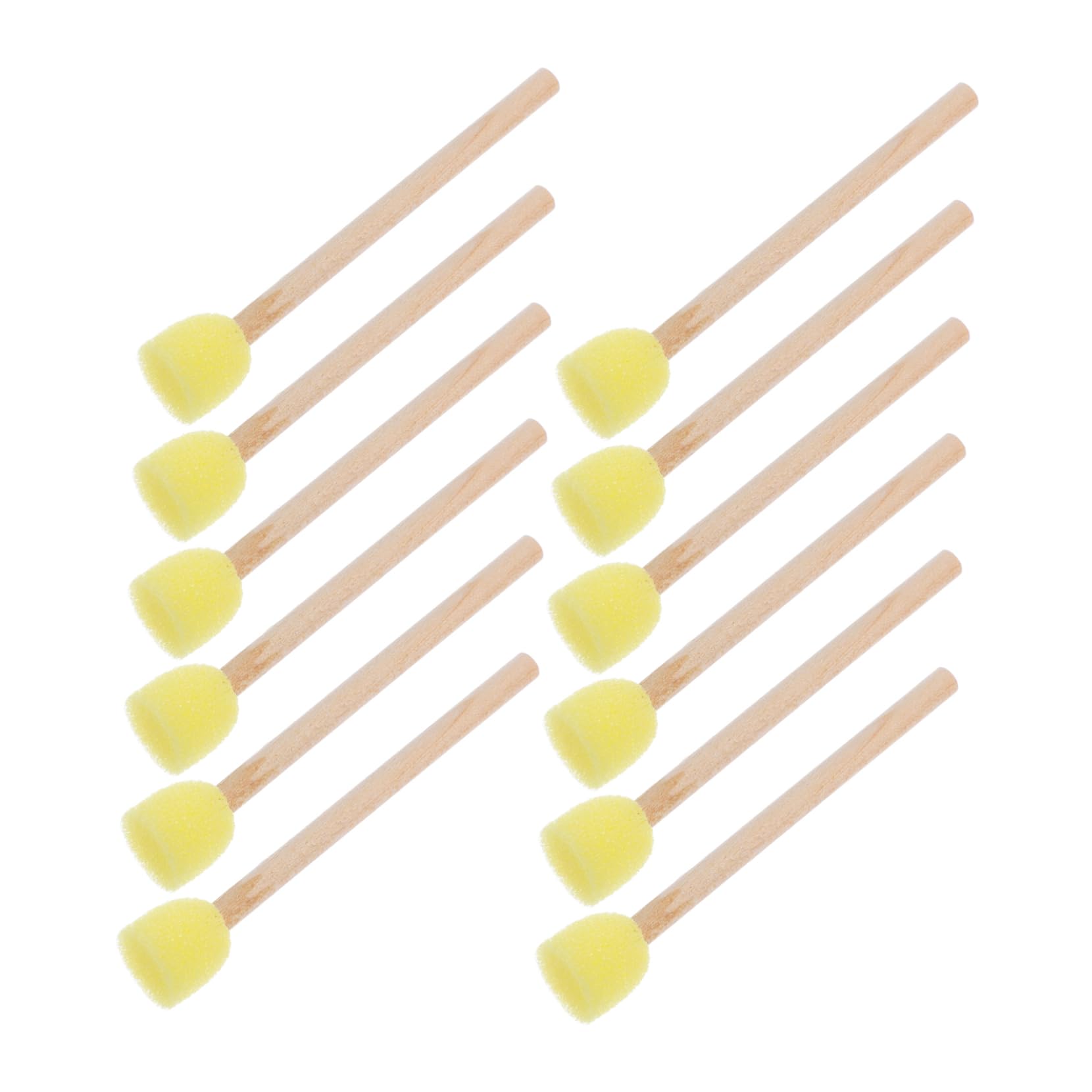 OSALADI 12Pcs Sponge Paint Brushes for DIY Crafts Comfortable Handle for Easy Painting for Home and School Art Projects Sponge Painting Tools