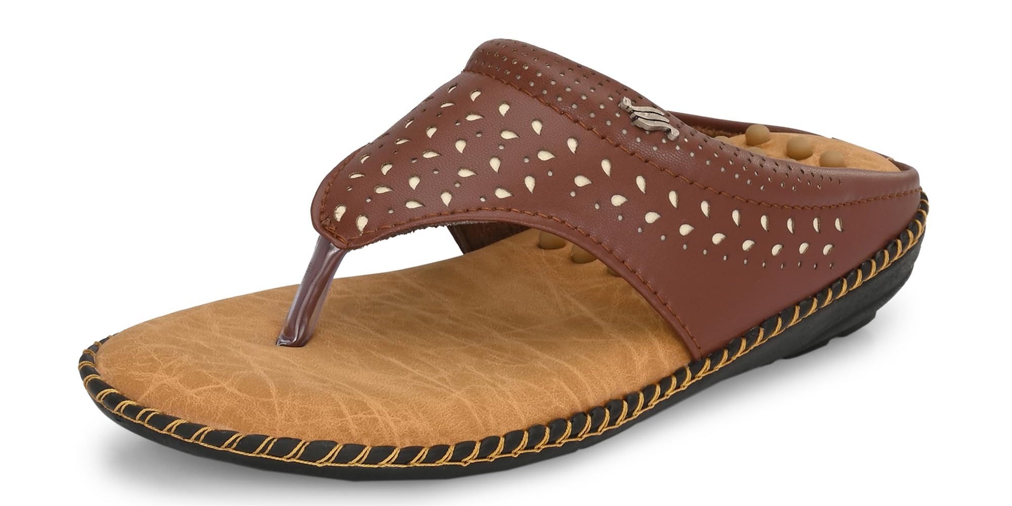 Karaddi Slippers 6021 for Women Flat Sandal Brown 7 Kids UK (Ladies (B0BN6CK6R5) Amazon Price History, Amazon Price Tracker