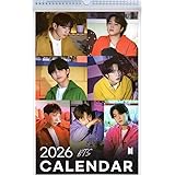 ビーティーエス 防弾少年団 グッズ 大判 壁掛け カレンダー 2026年 (令和8年) + カレンダーステッカーセット Power Select [並行輸入品]