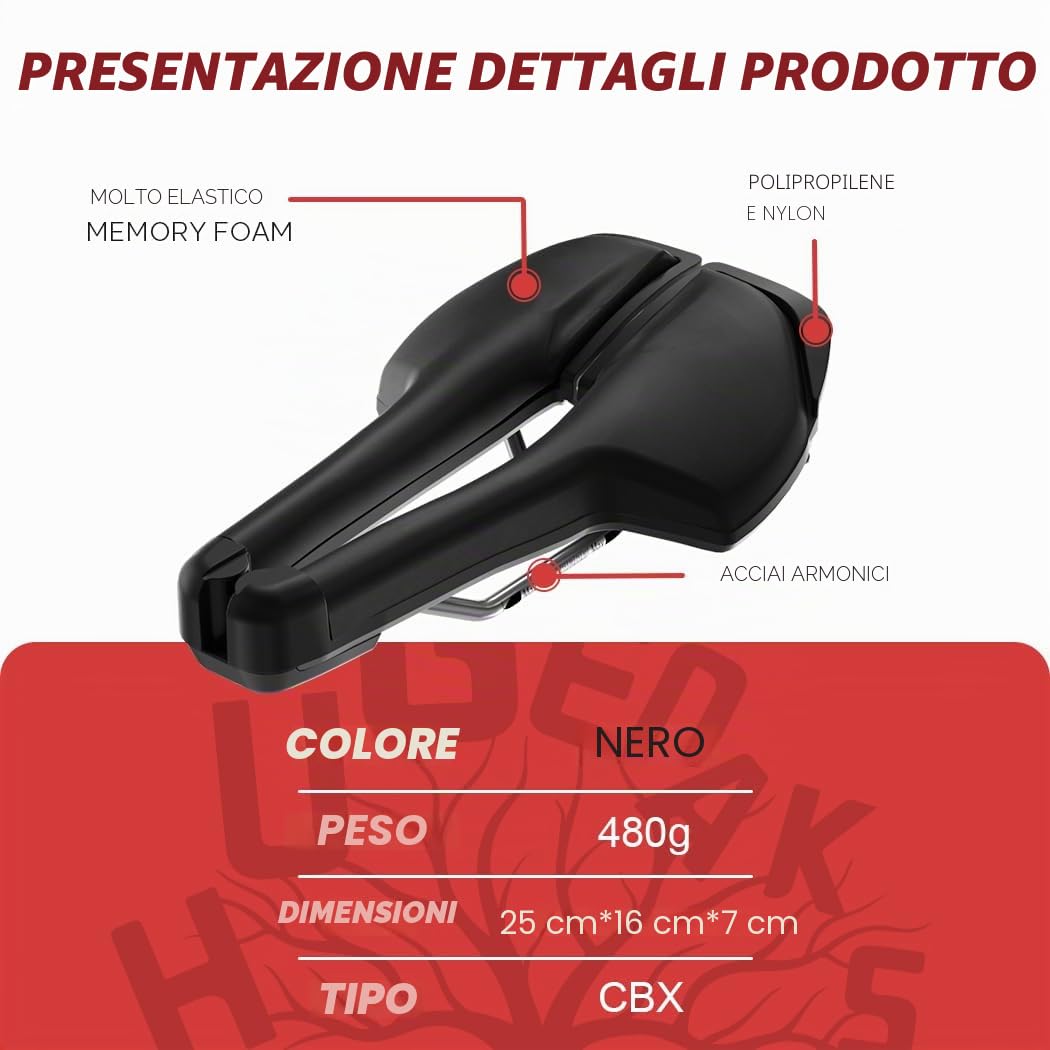 Sella per bicicletta con larghezza regolabile in modo continuo – Comodo e adatto alla prostata per MTB, bici da corsa, bici da città e bici da casa