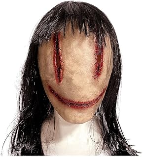 TOYANDONA Rosto Assustador de Halloween- Horror Dem?nios Sorridentes Látex Assustador Máscara de Filme de Terror de Cabe?a Cheia Adere?os de Cosplay de Halloween Suporte De Desempenho