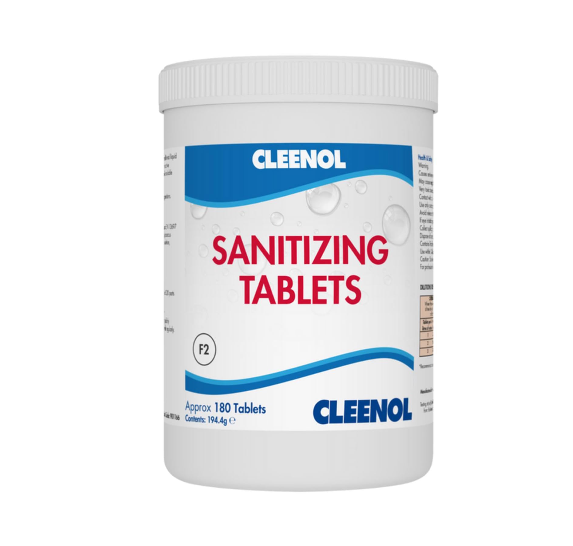 Cleenol 062534/6 Sanitizing Bleach Tablets, Set of 180