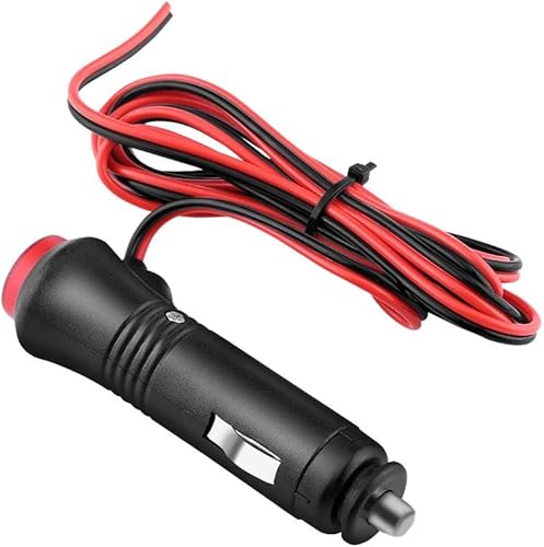 Enchufe para encendedor de cigarrillos con cable, plástico Qiilu y materiales metálicos, 12 V, 24 V, 4.9 ft, enchufe macho para encendedor de