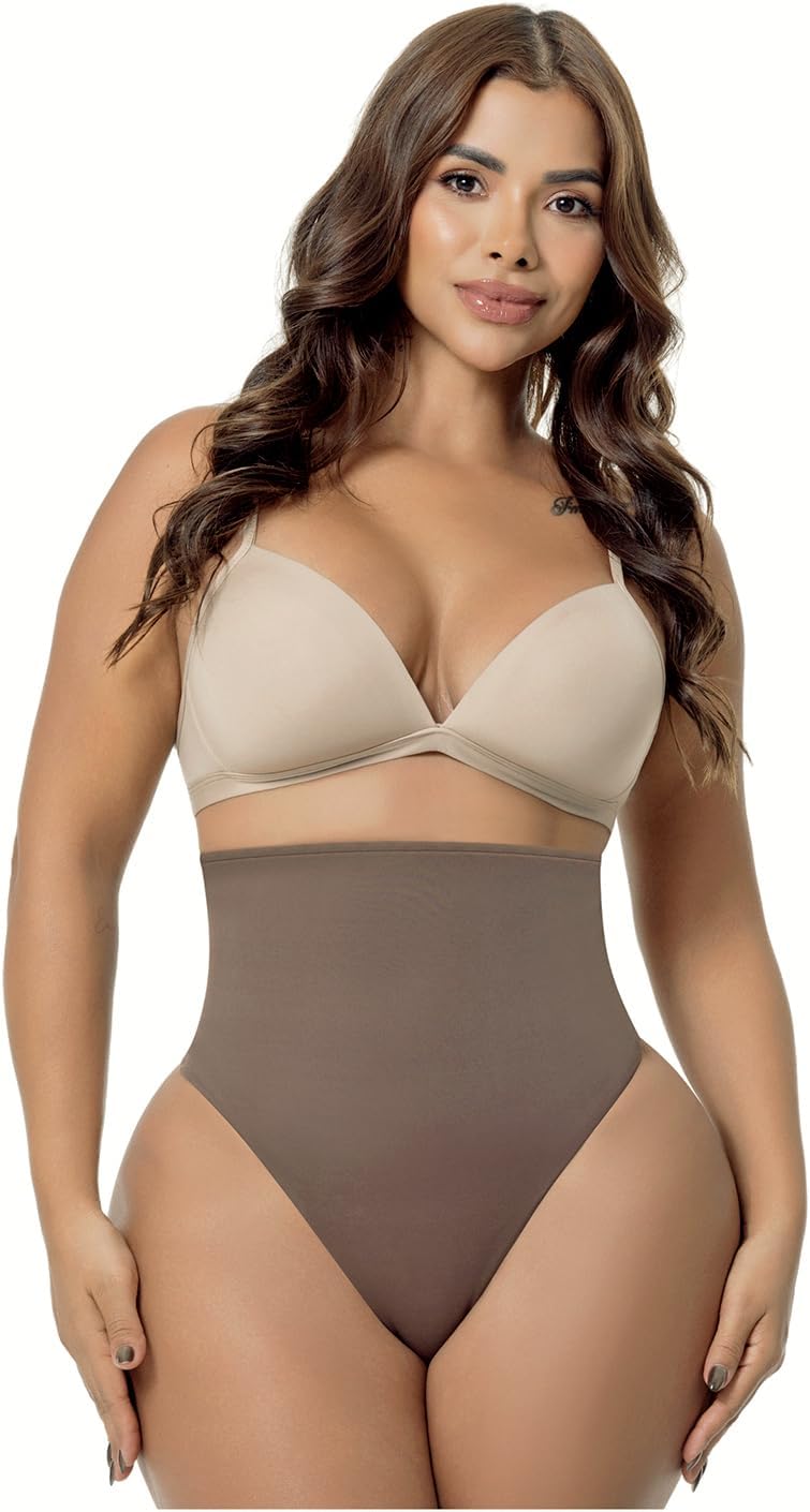 Snatched Body Microfiber Tummy Control Thong 2‑Pack | Seamless Shapewear Underwear Thongs for women Tummy Control - Image 3