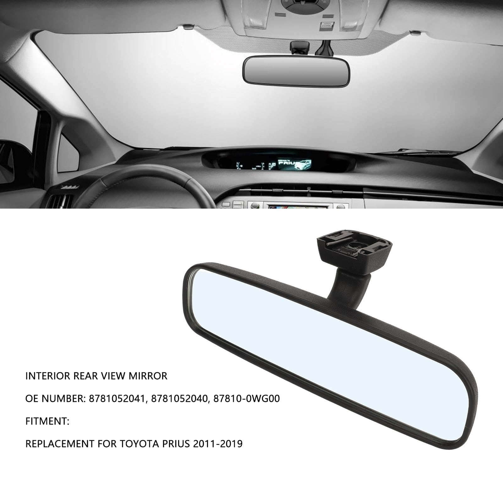 Specchietto Retrovisore per 2011-2019 Sostituzione Specchietto Retrovisore Interno Auto 8781052041 8781052040 87810‑0WG00