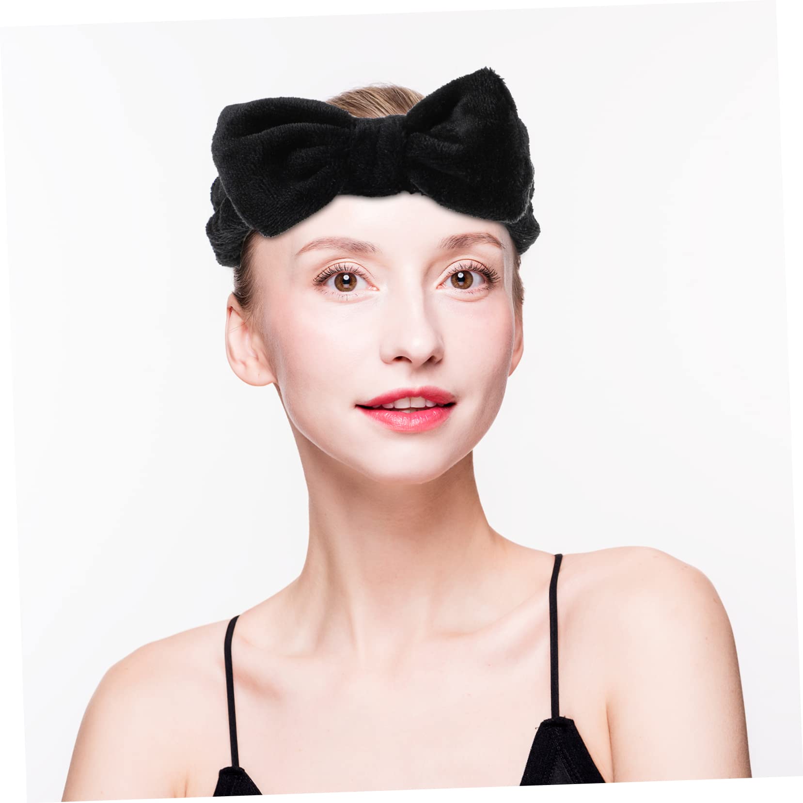 FRCOLOR 3 Set Di Fasce Per Il Trucco Soffici Con Fiocco Per Elastici Da Donna Fascia Per Il Lavaggio Del Viso Fascia Con Fiocco Fascia Elastica Per Uso Spa 3 Pezzi*3