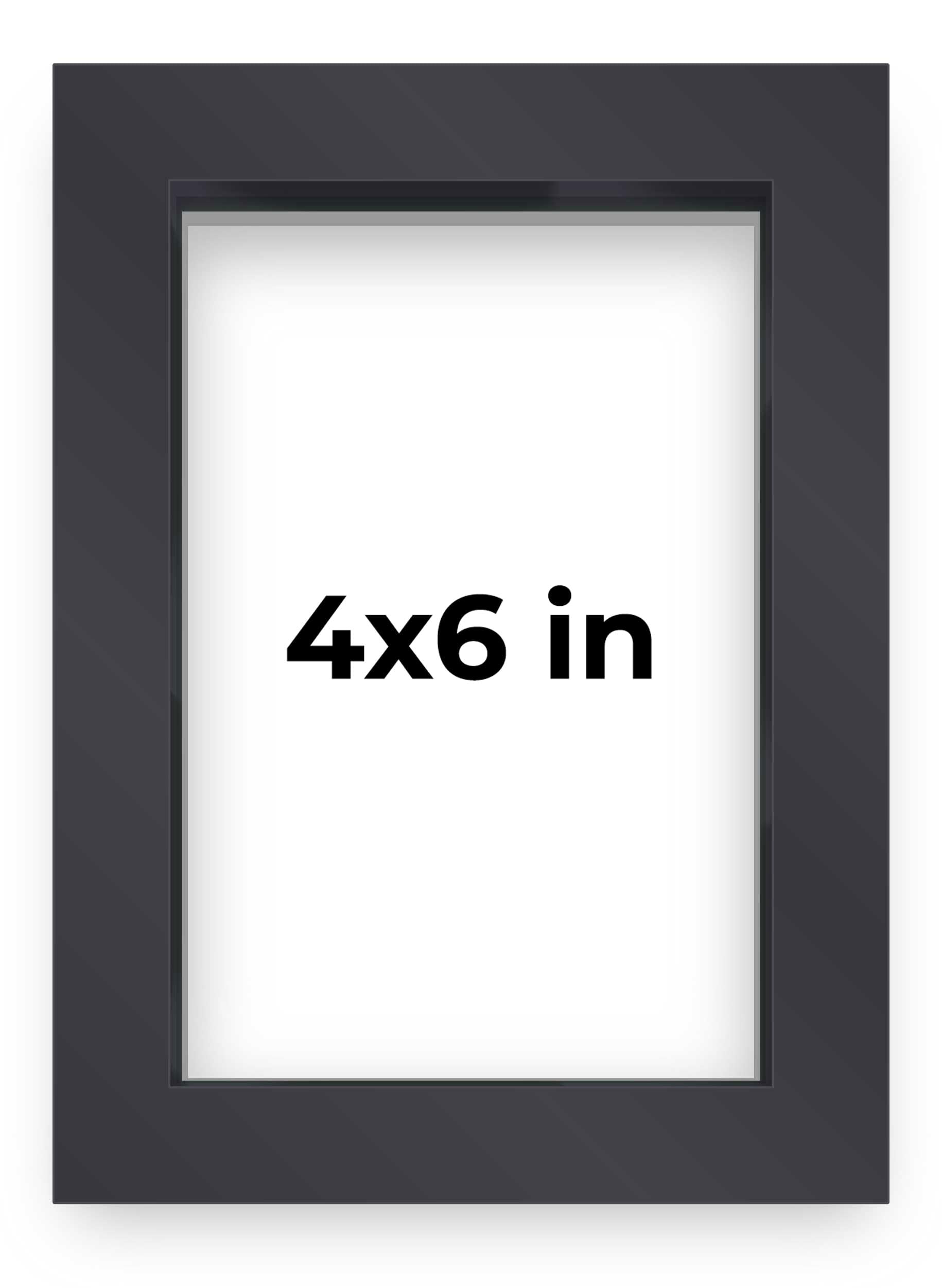 4x6 Inch Black Shadowbox Frame Display Box Frame Interior Size 4x6 Inch by 3/4