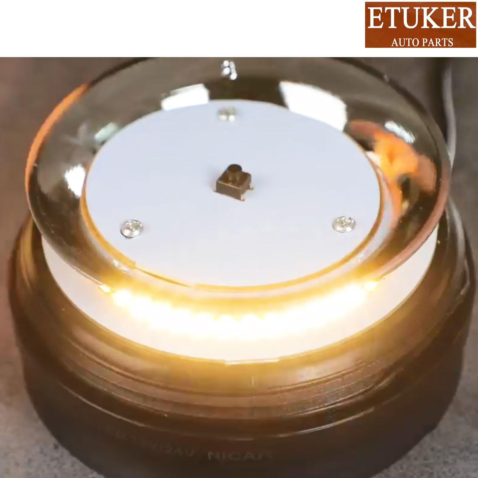 Piloto Luces Estroboscópica Luz Rotativo Led Tractor Magnetico 12v 24v Luz Emergencia Naranja Homologadas